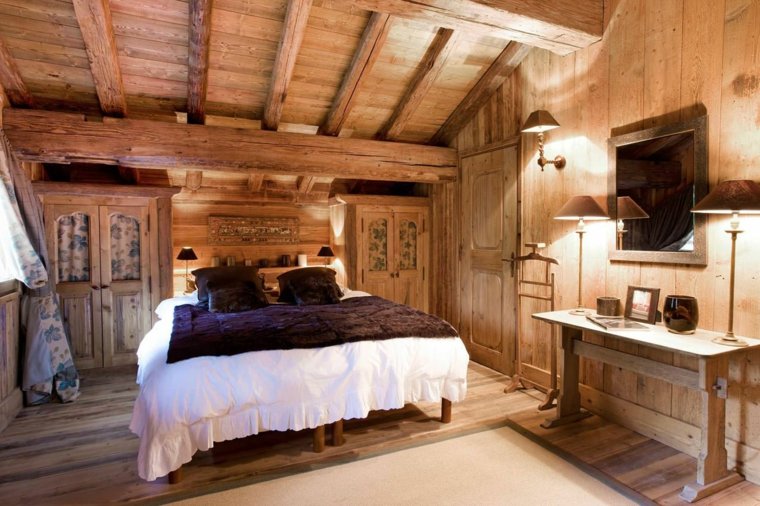 deco bedroom wood chalet