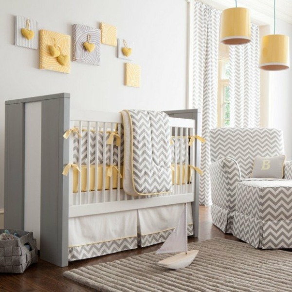 baby rum dekoration chevron