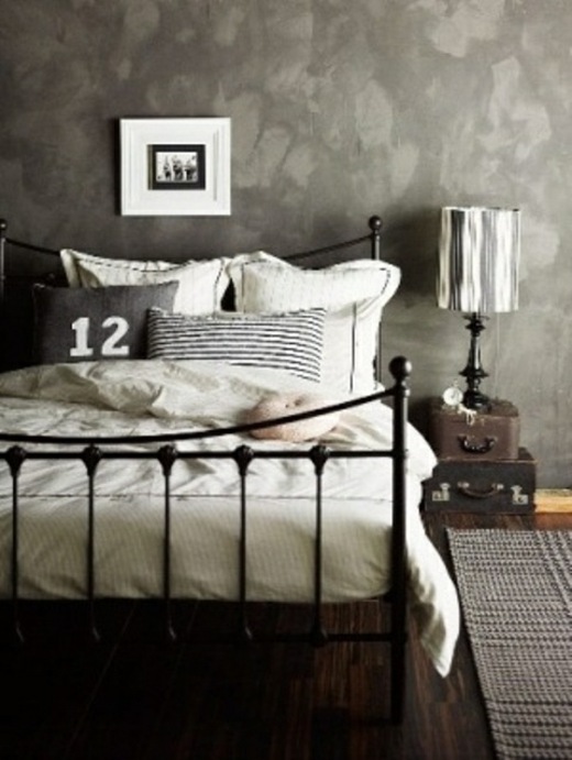 gray bedroom deco