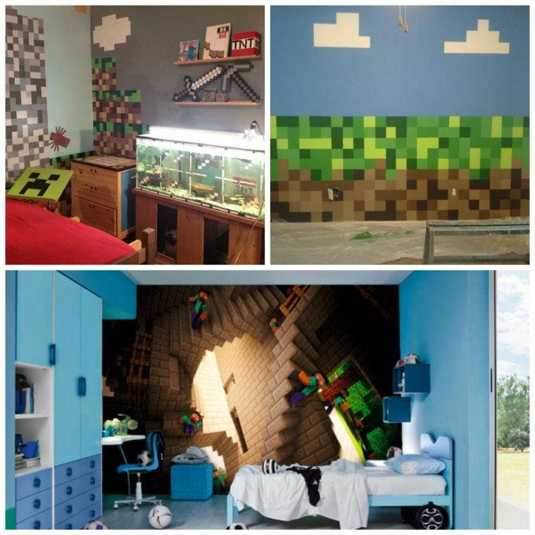 Deco-rom-Minecraft-bakgrunns-maling tegninger originaler