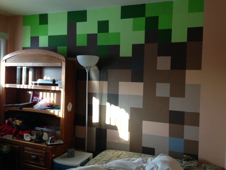 deco-rom-Minecraft-VELLYKKET malte vegg