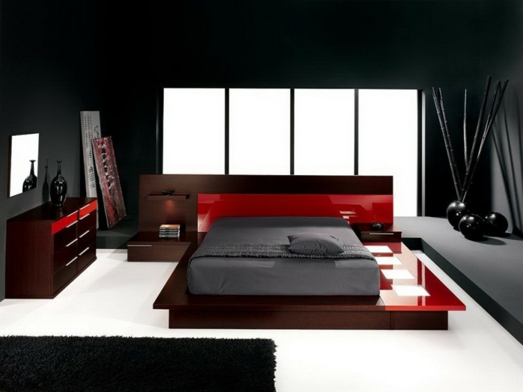deco modern room bed