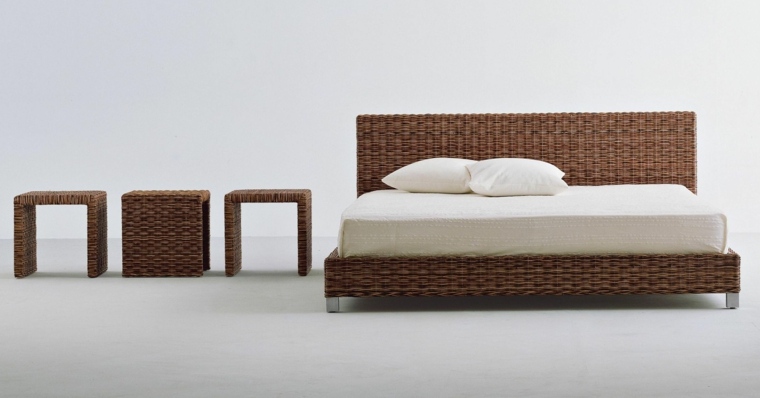 designer rattan sängbord