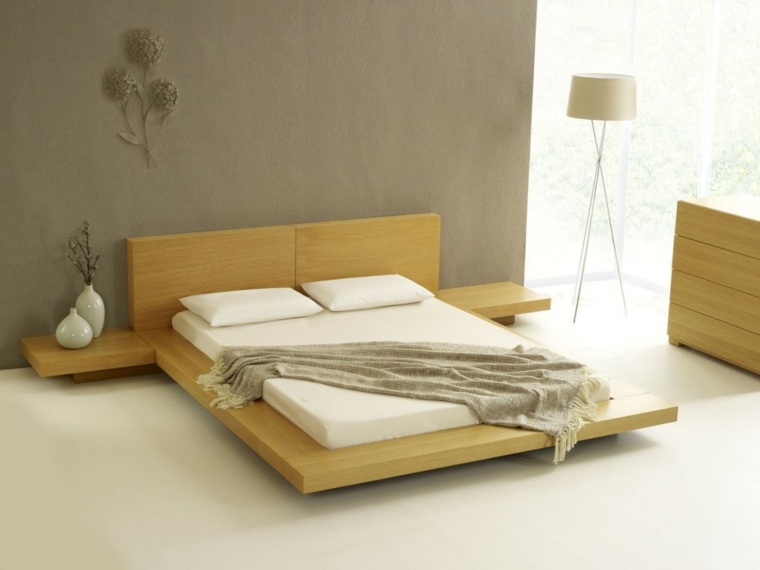 interior bed low decor zen room