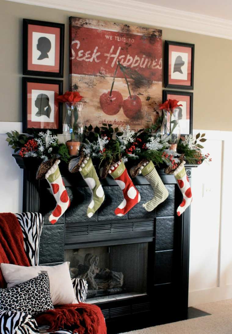 decorate fireplace christmas idea frame wall