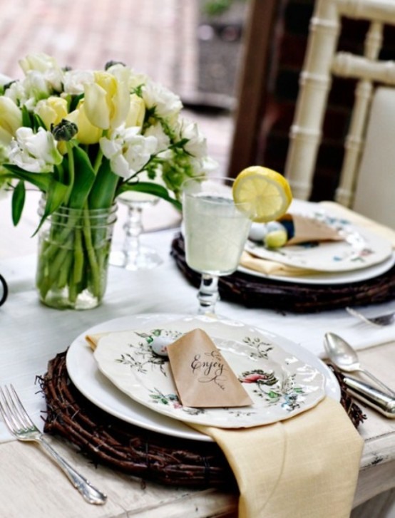 deco chic easter table