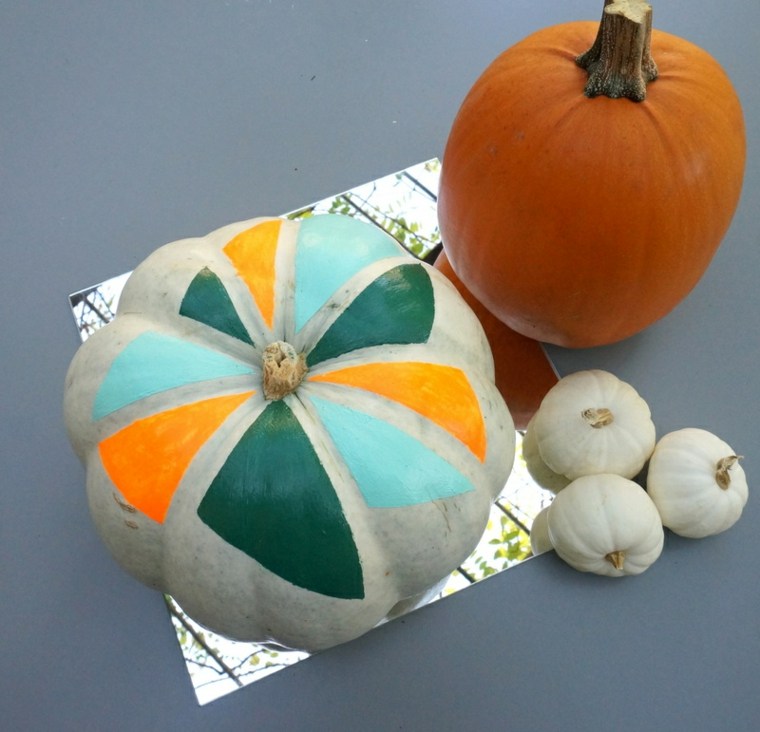 halloween dekoracijo bučno oranžno slikarstvo idejo dekoriranje DIY