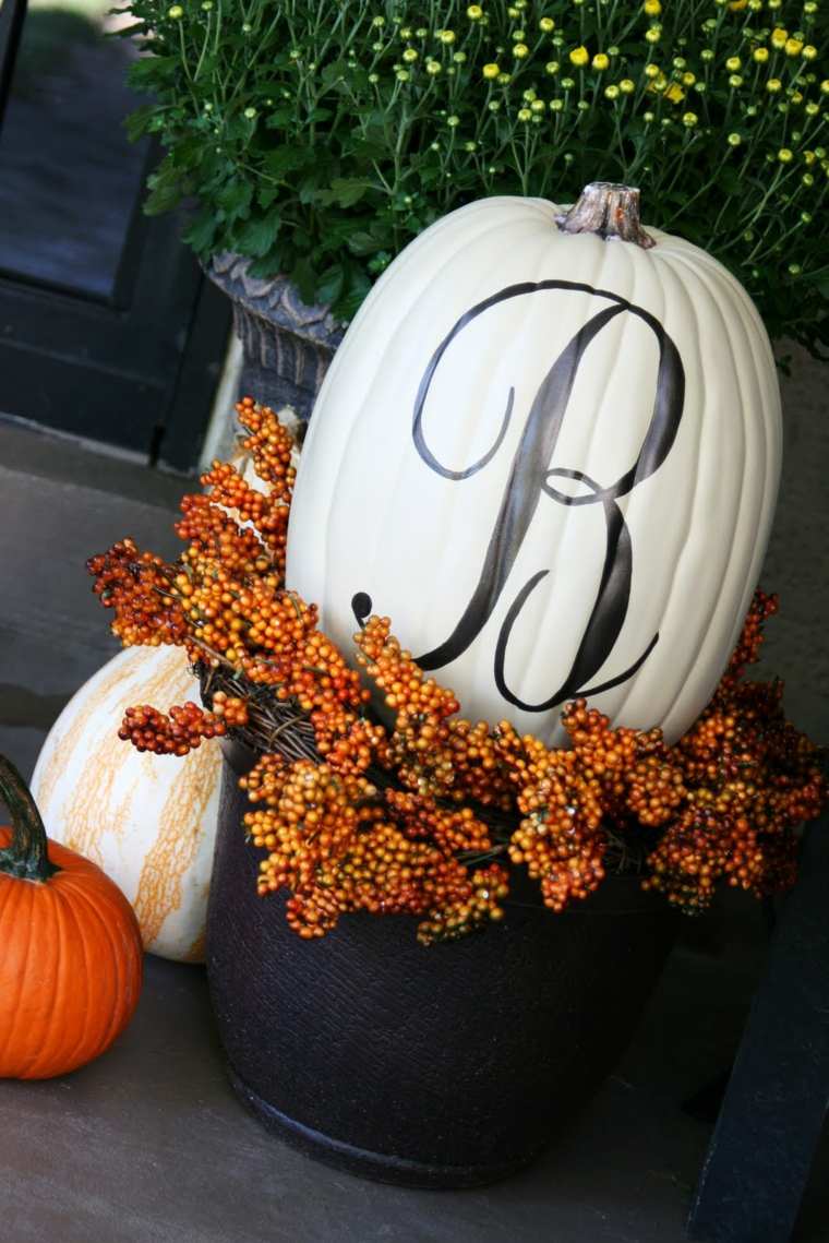 idea decorating halloween pumpkin white decorating outdoor halloween idea