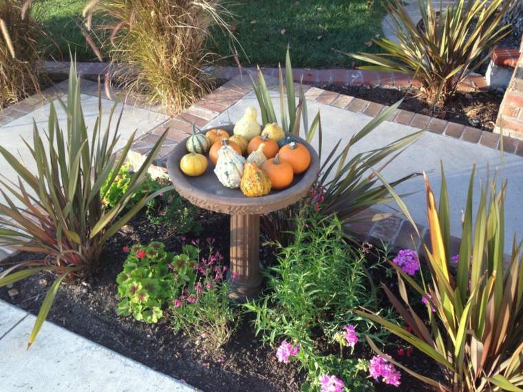 pumpkin fountain diy idea original decorate space outdoor house