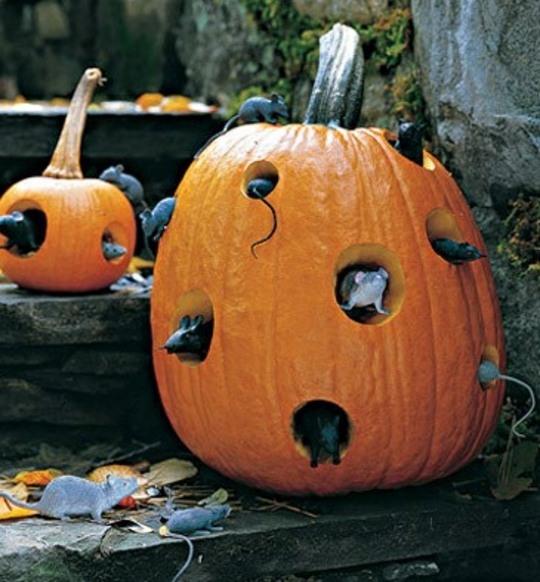 deco pumpkin holes mouse