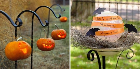 hanging pumpkins deco