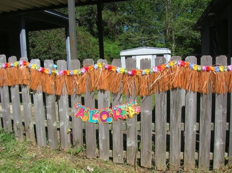 deco fence garden wood idea garland diy