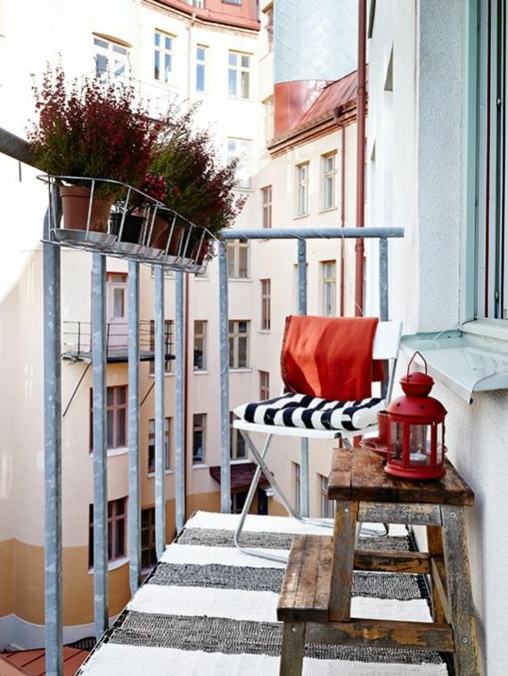 contemporary deco small balcony