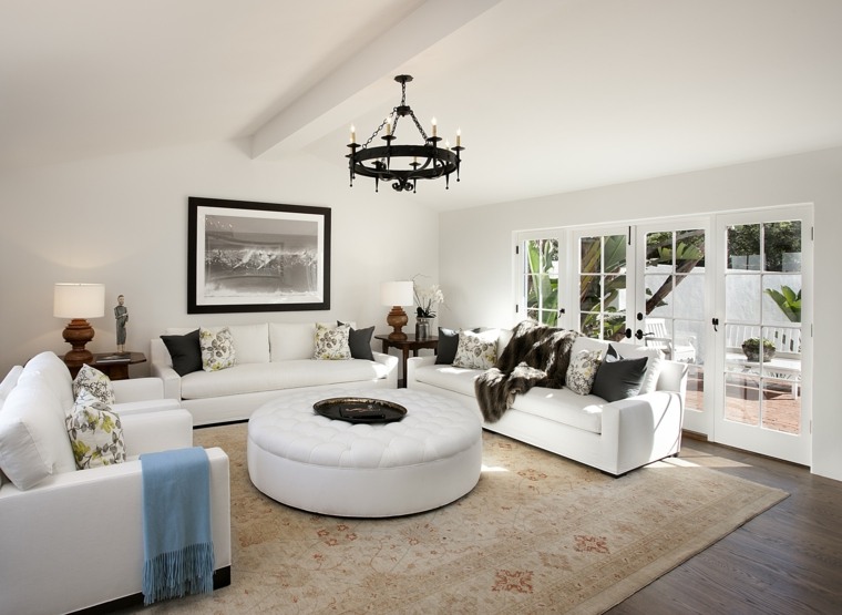 contemporary white living room deco