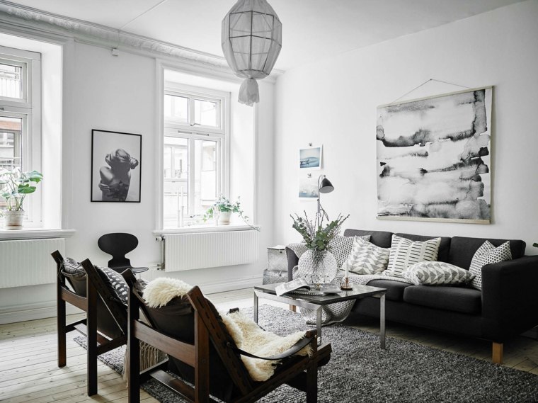 cozy decor white living room gray