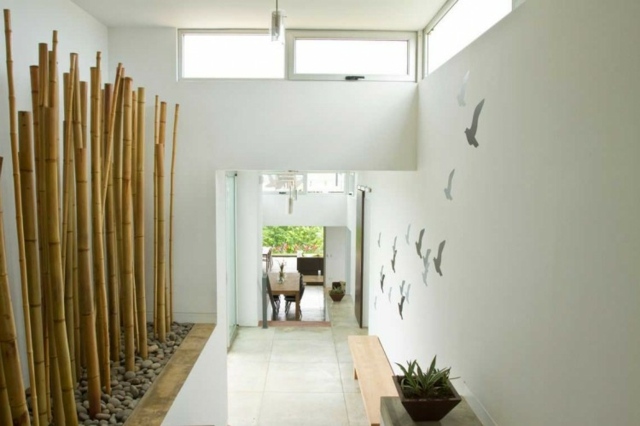 deco hallway bamboo canes