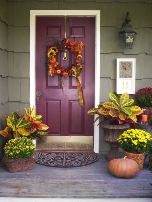 autumn door wreath deco