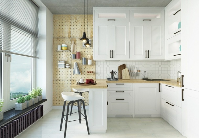 modern Scandinavian white kitchen decor practical