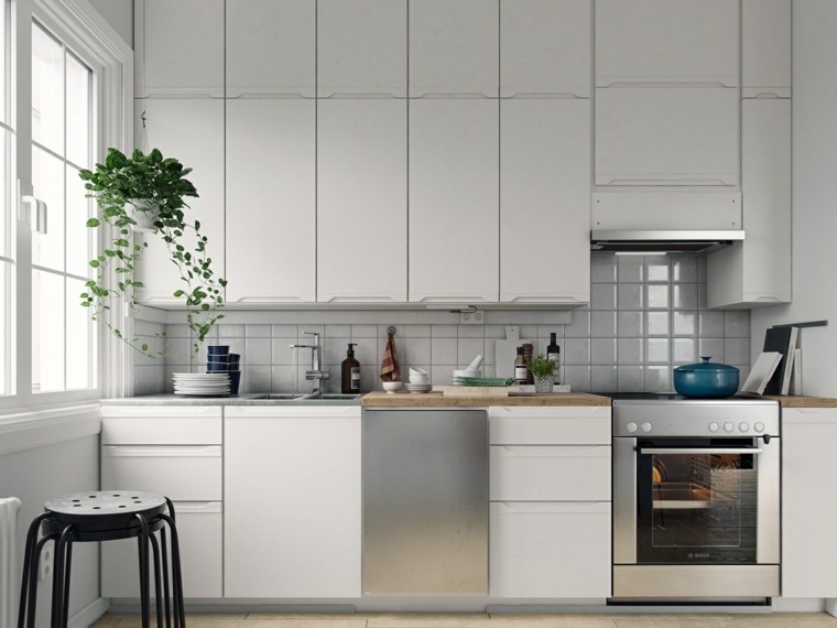 Scandinavian white kitchen decor all tidy cupboards