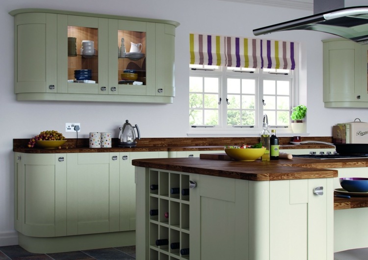 light green wood kitchen deco