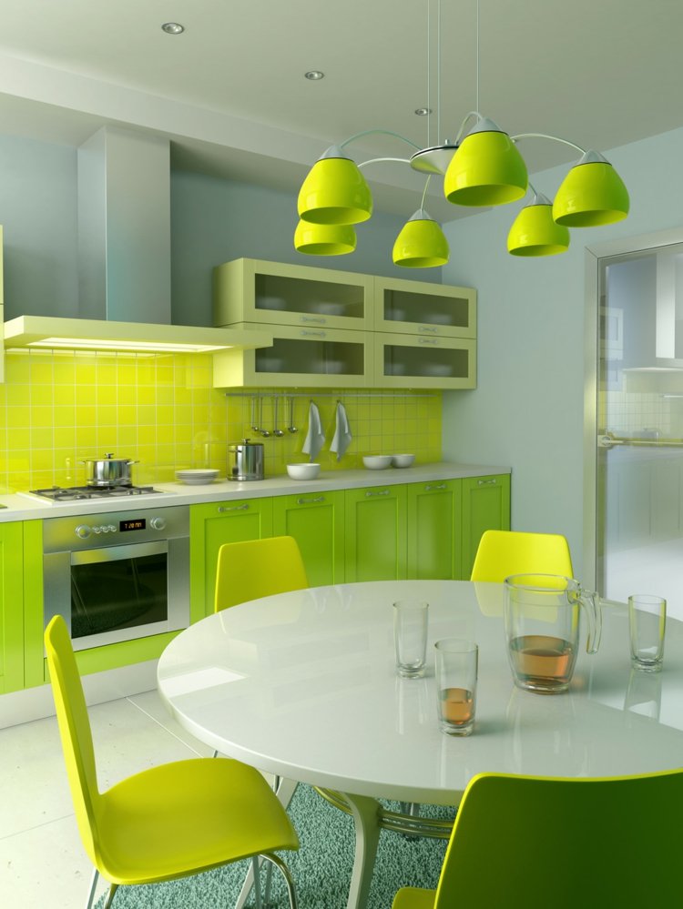 kitchen deco yellow lemon gray