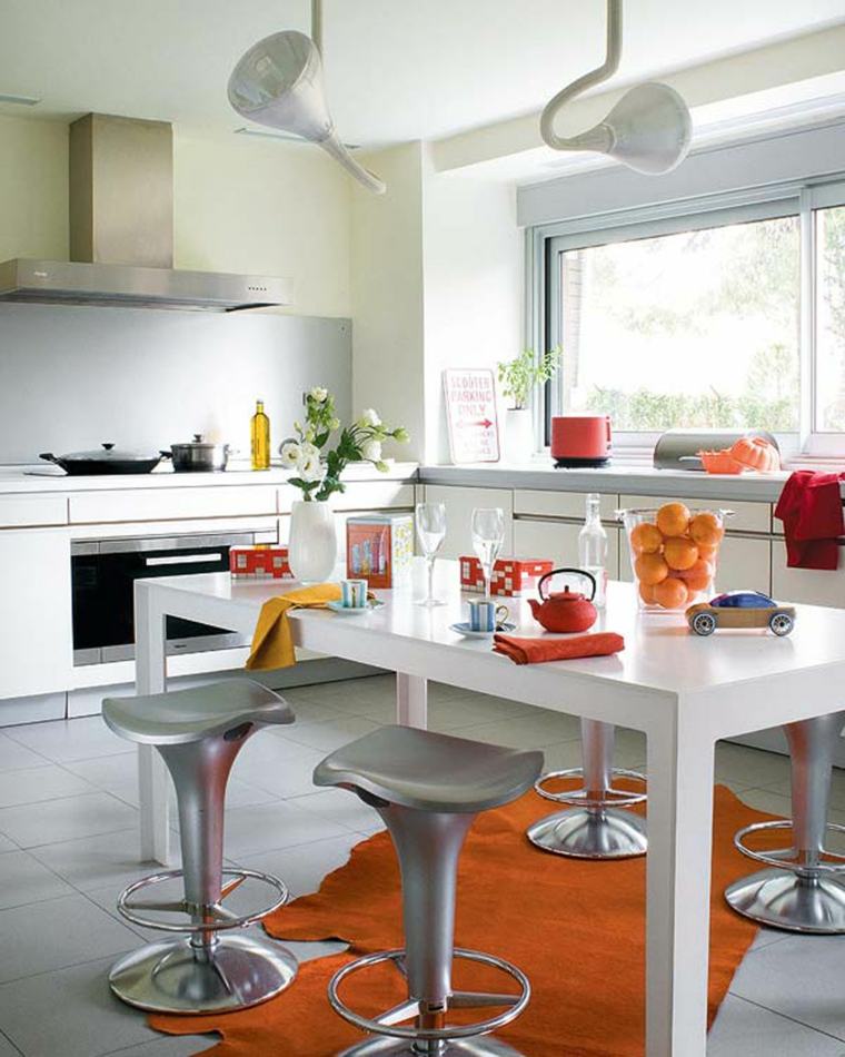 modern decoration orange kitchen