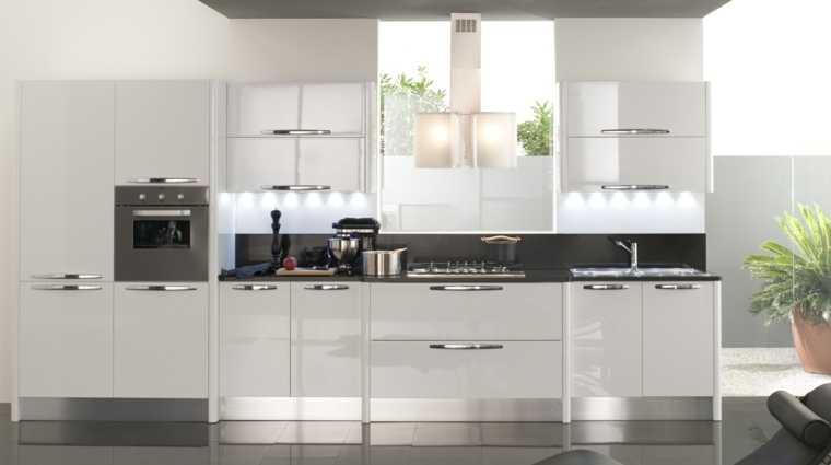 deco modern kitchen white gray