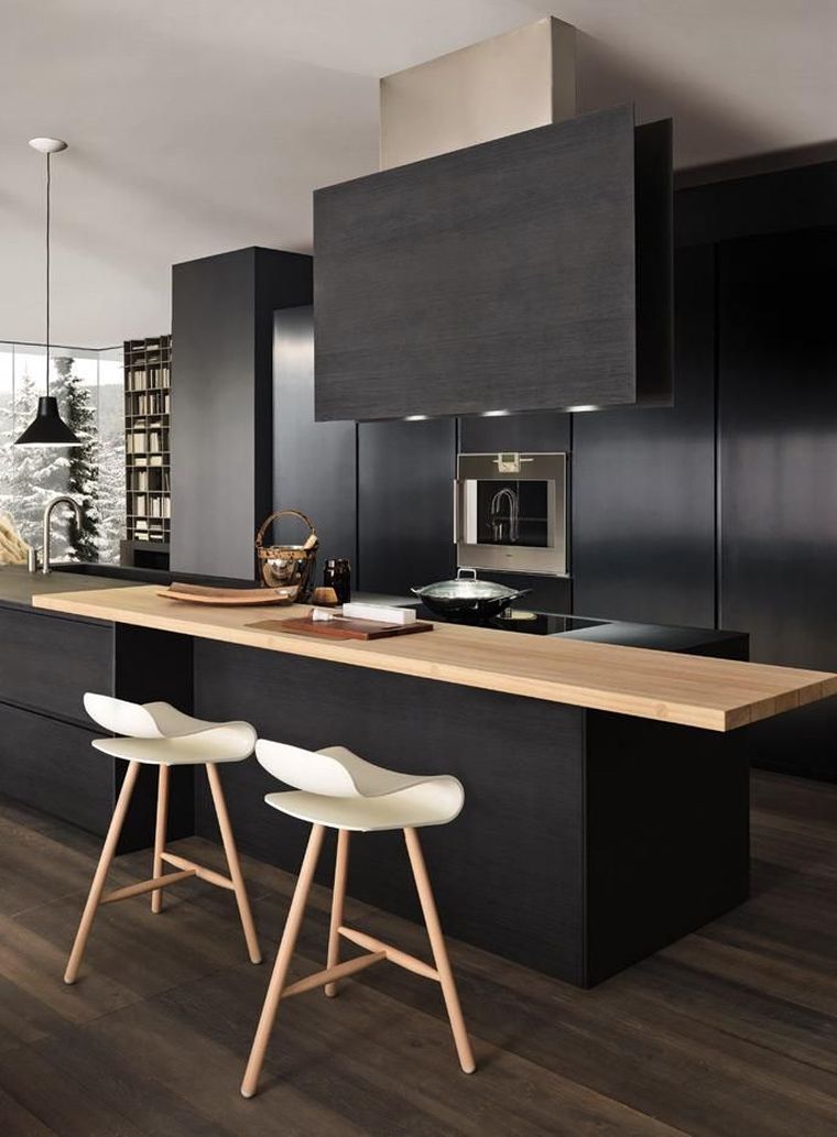 deco-kitchen-black-and-wood-pinterest-inspired ideas