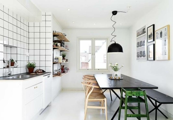 deco kitchen scandinavian black white