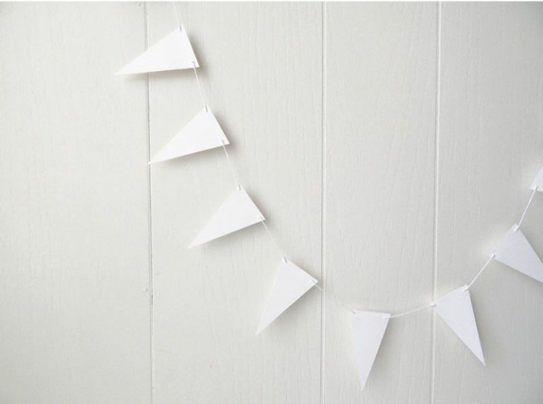 party decoration idea white garlands