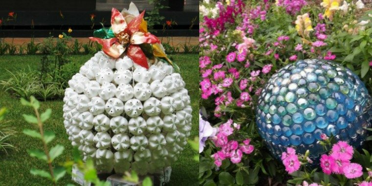 garden balls decoration original idea