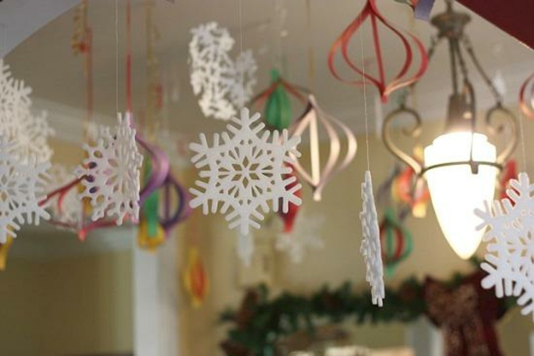 christmas decoration paper making snowflake idea