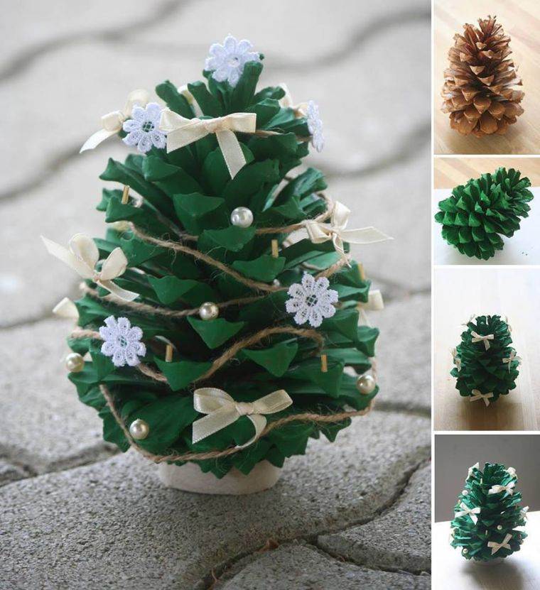 Juledekorasjon DIY gjør det selv pine cone