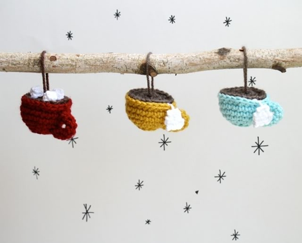 christmas decoration knitting vintage idea