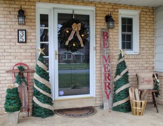 simple rustic christmas deco