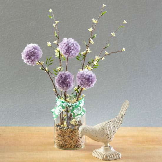 easter decoration purple flowers