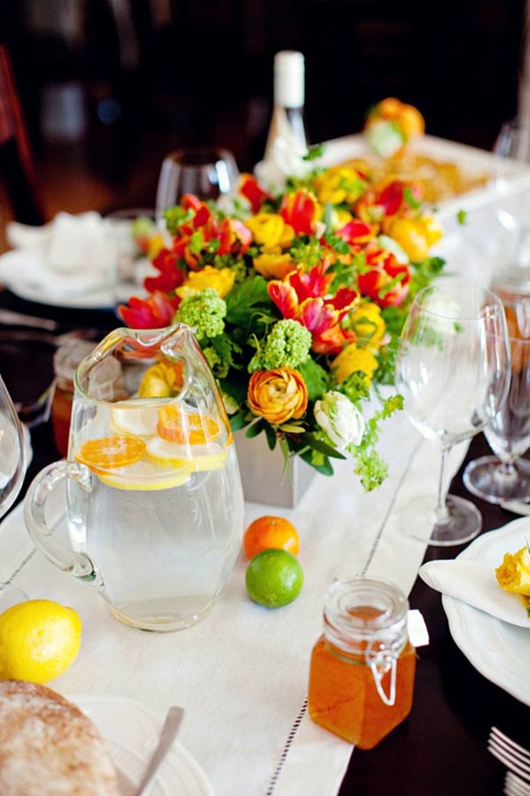 blommor deco födelsedag idé bordet deco födelsedag frukt