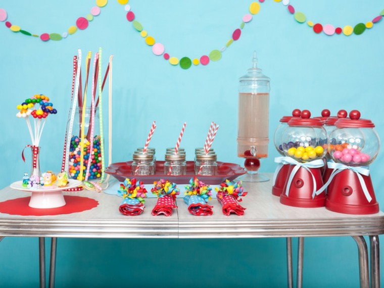 deco table birthday candy garland hanging idea original