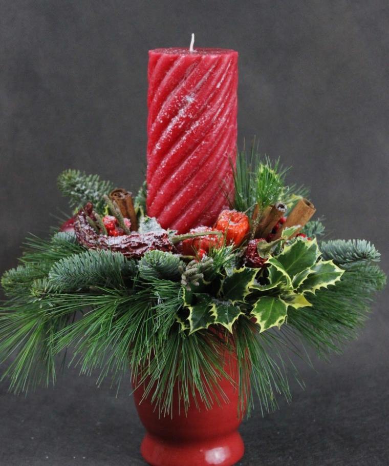 deco branch fir christmas table candle vase