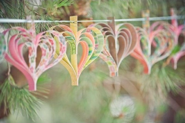 deco diy hearts paper