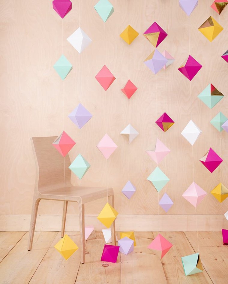 deco paper garland origami original birthday decoration