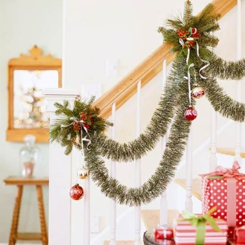 Christmas stairs deco