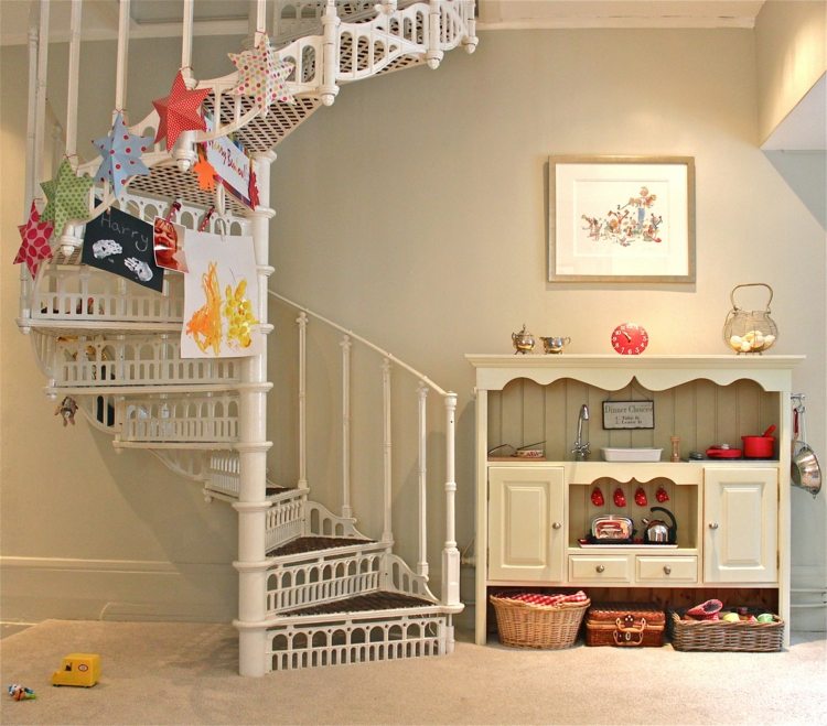 deco staircase child room