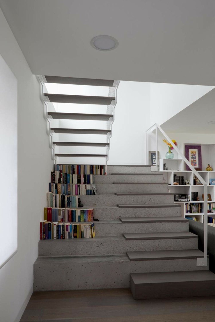 deco stairs modern books