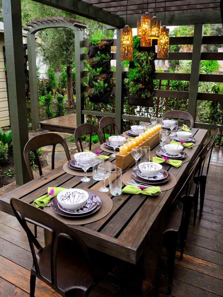 deco cheap terrace idea DIY space table wooden garden