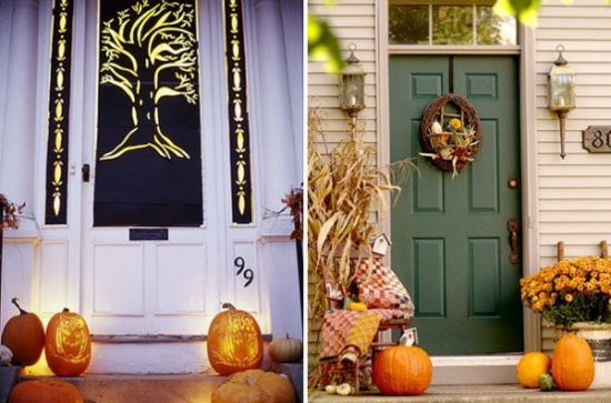 outdoor deco pumpkins