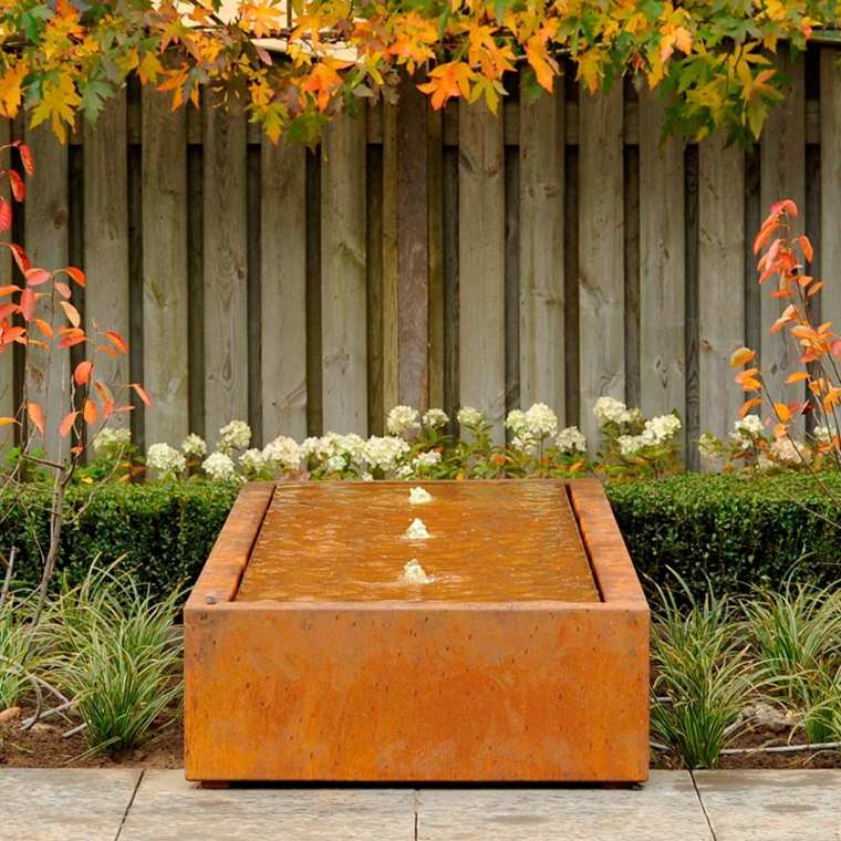 outdoor steel fountain