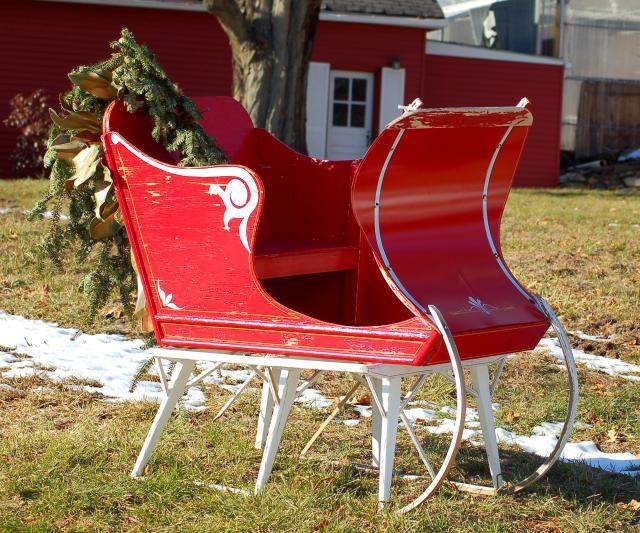 Juldekorationer Sleigh Santa Claus Christmas Outdoors Christmas