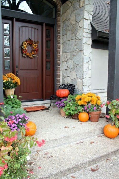 outdoor deco door autumn