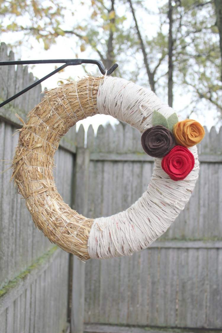 outdoor deco autumn wreath